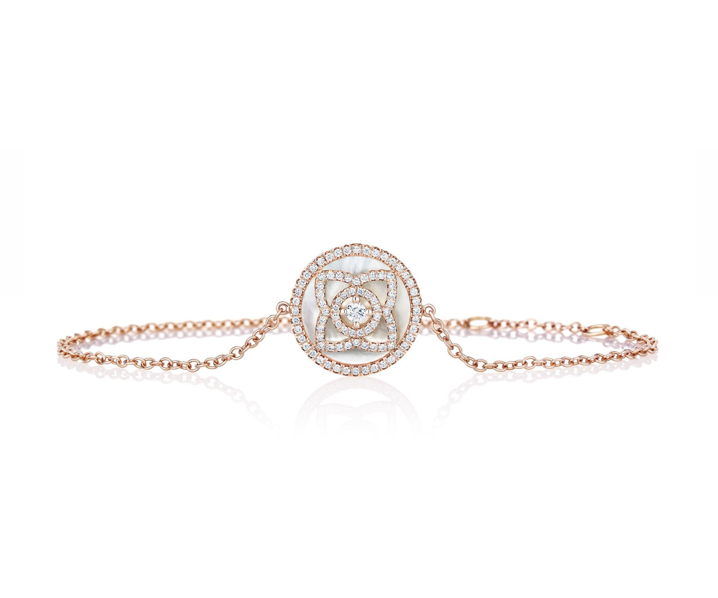 DBES-B1021360018 mother-of-pearl plum blossom diamond bracelet