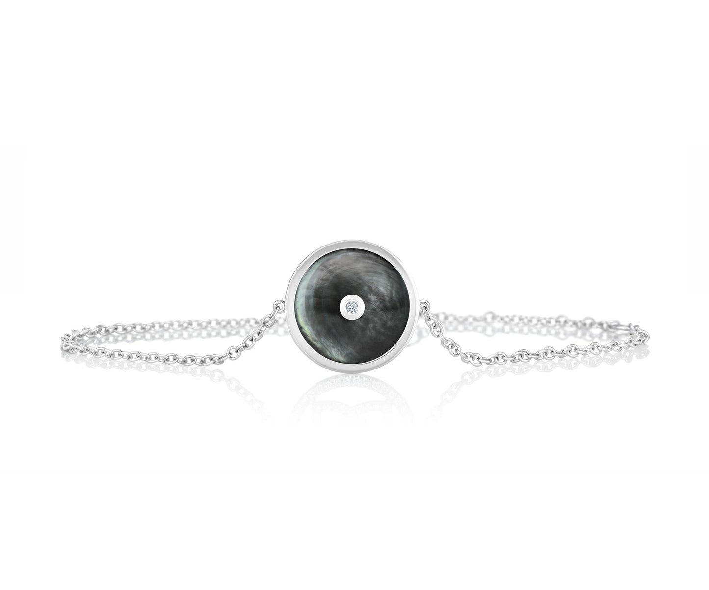 DBES-B1021360018 mother-of-pearl plum blossom diamond bracelet