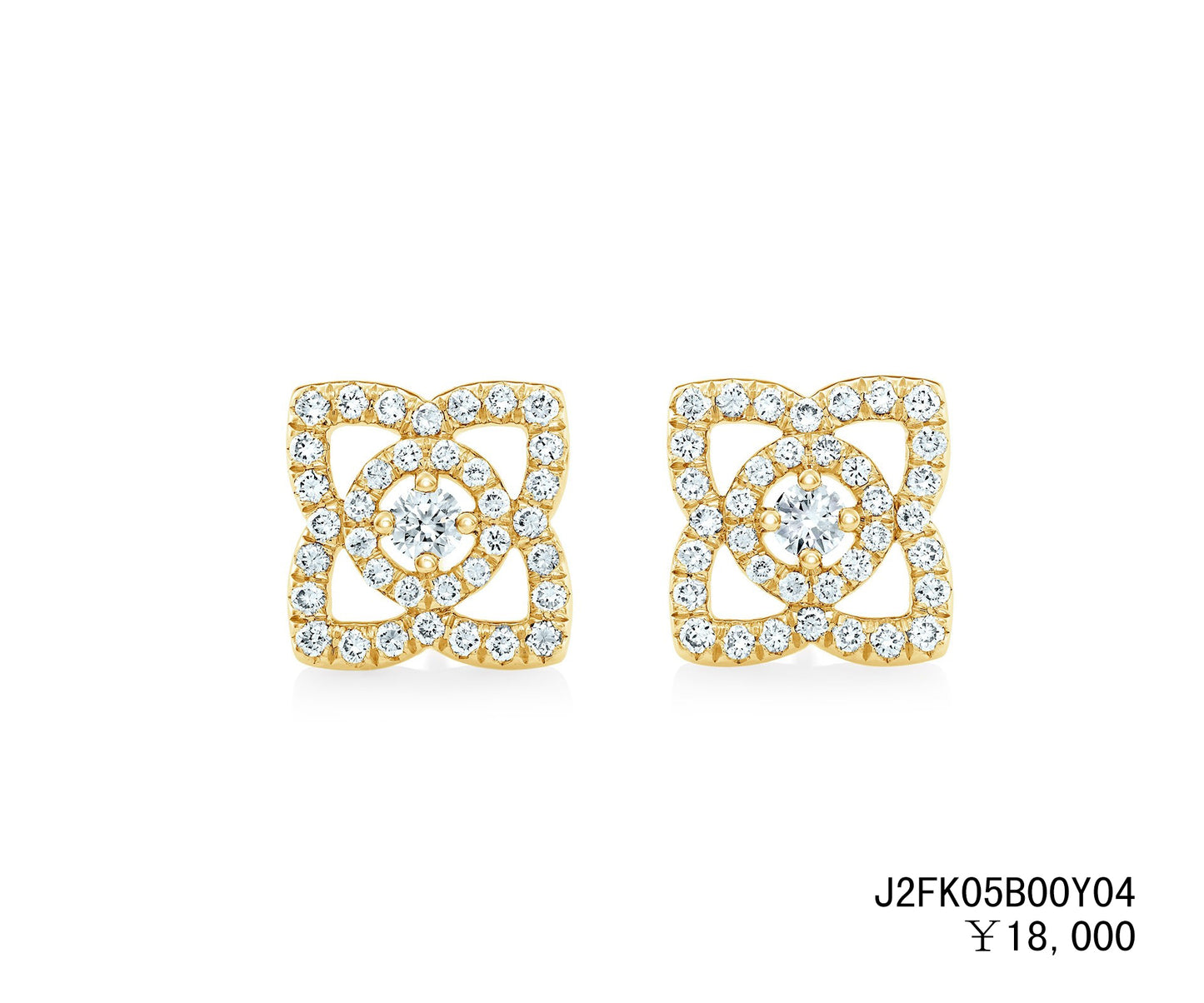 DBES-E102147 plum blossom full diamond earrings (pair)