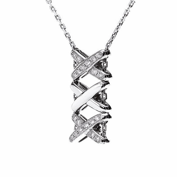SM-834049 Cross chain pendant three-prong pendant