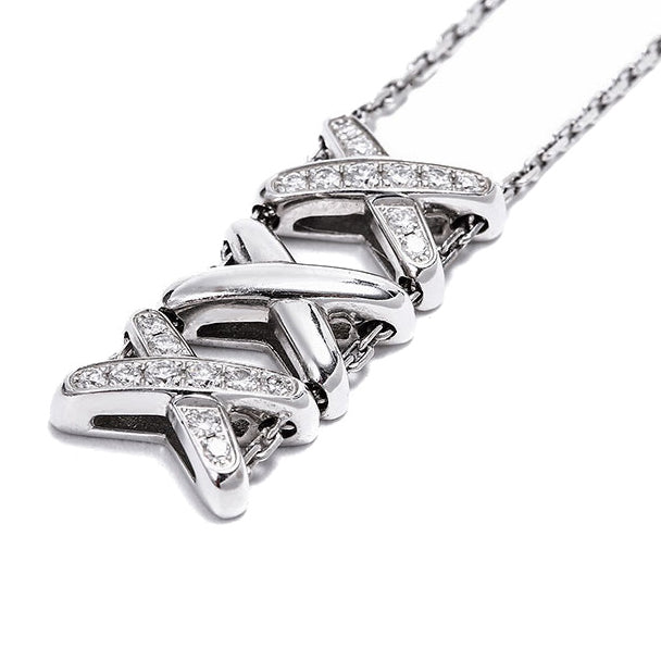 SM-834049 Cross chain pendant three-prong pendant