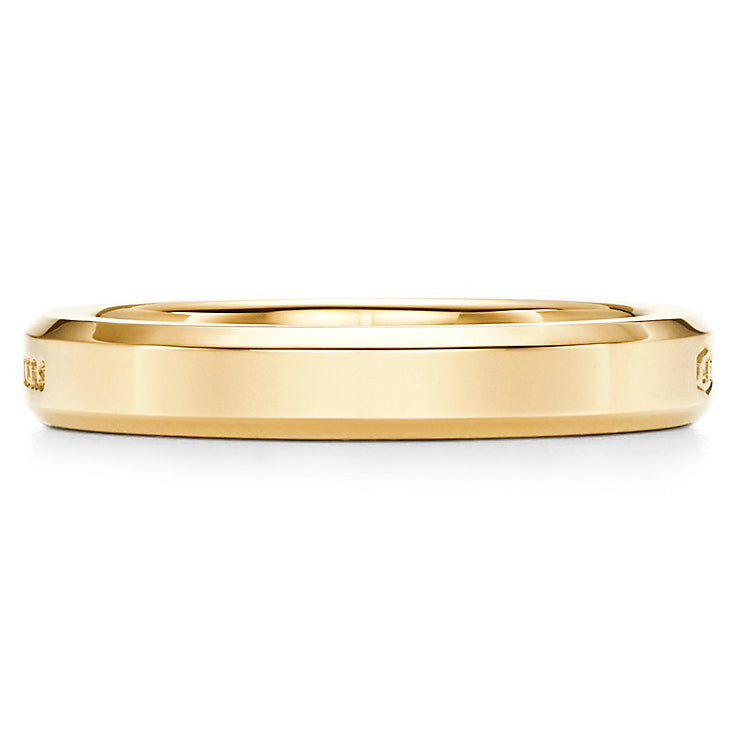 TIF88358911 light gold narrow beveled noodle ring