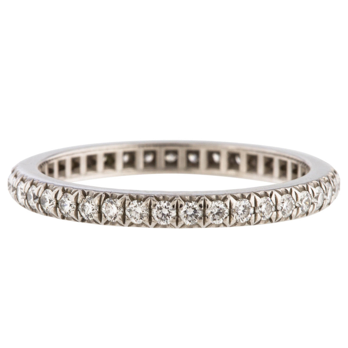 TIF17488858 full diamond dovetail inlaid ring 15#