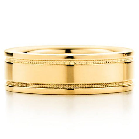 TIF12005992 light gold flat inner row of beads ring