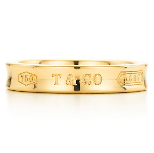 TIF59746253 letter light gold concave arm ring small 9.5#