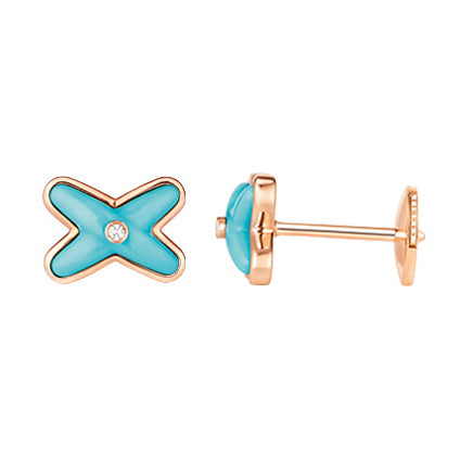 SM-083469 Crossed White Shell Earrings