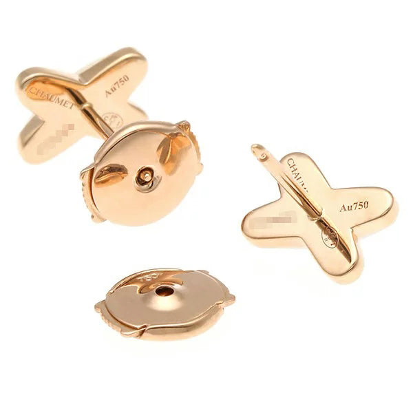 SM-083469 Crossed White Shell Earrings