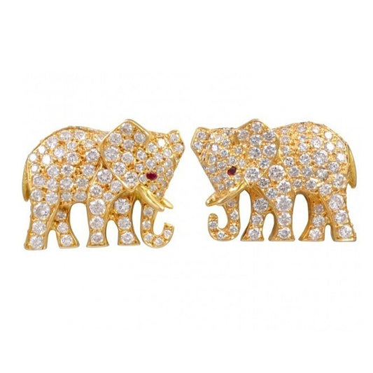 KDY-W3344778 elephant earrings-2