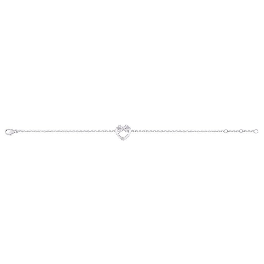 SM-082212 Heart-Shaped Cross Bracelet