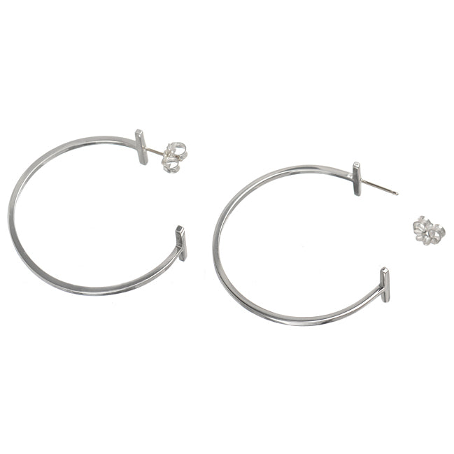 TIF87702982 light gold large T-shaped coil earrings