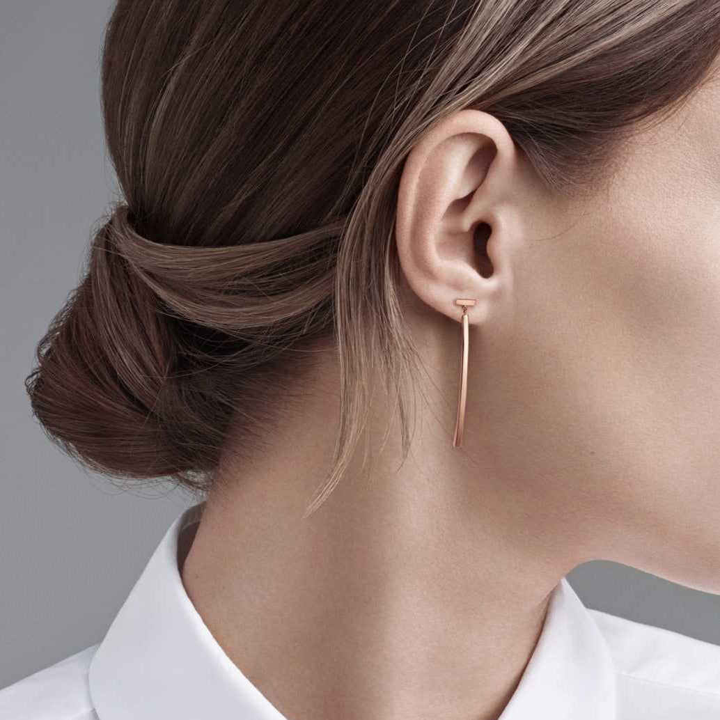 TIF39196467 guest version light gold T-shaped bar earrings
