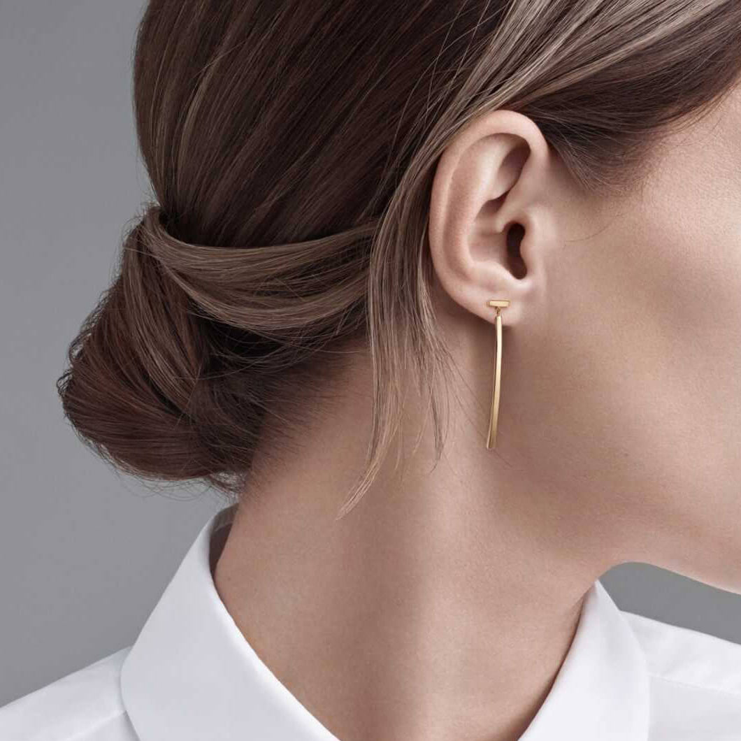 TIF39196467 guest version light gold T-shaped bar earrings