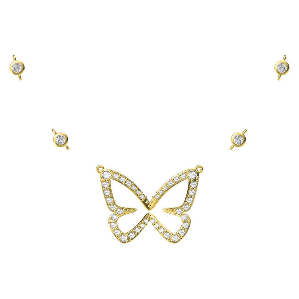 MSK-1057-MESSIKA butterfly, hollow, butterfly