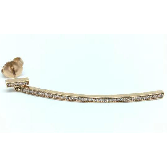 TIF78047362 guest version full diamond T-shaped bar earrings