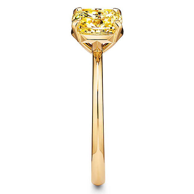 TIF12234899T four-prong yellow diamond small octagonal diamond ring 13#