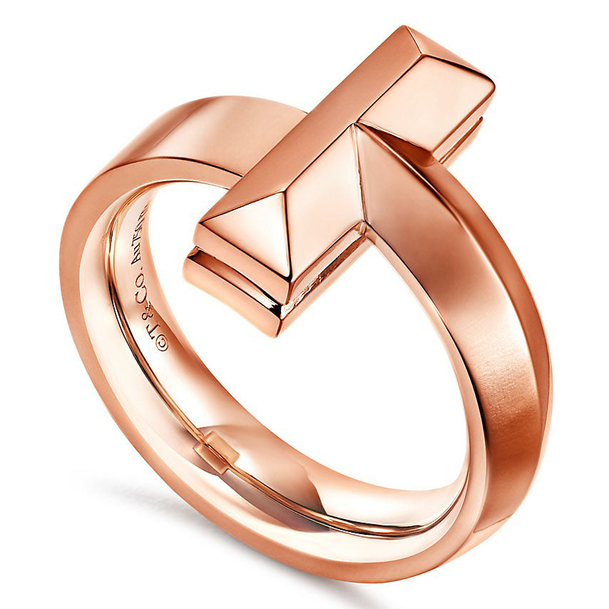 TIF36762599 light gold double layer T-shaped wide ring guest version 10#