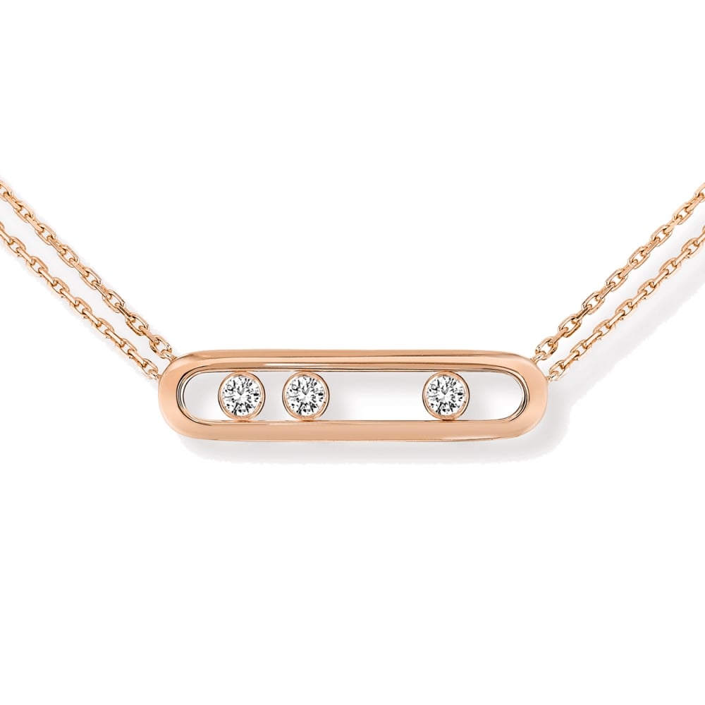 MSK-3997 movable chain necklace large light gold