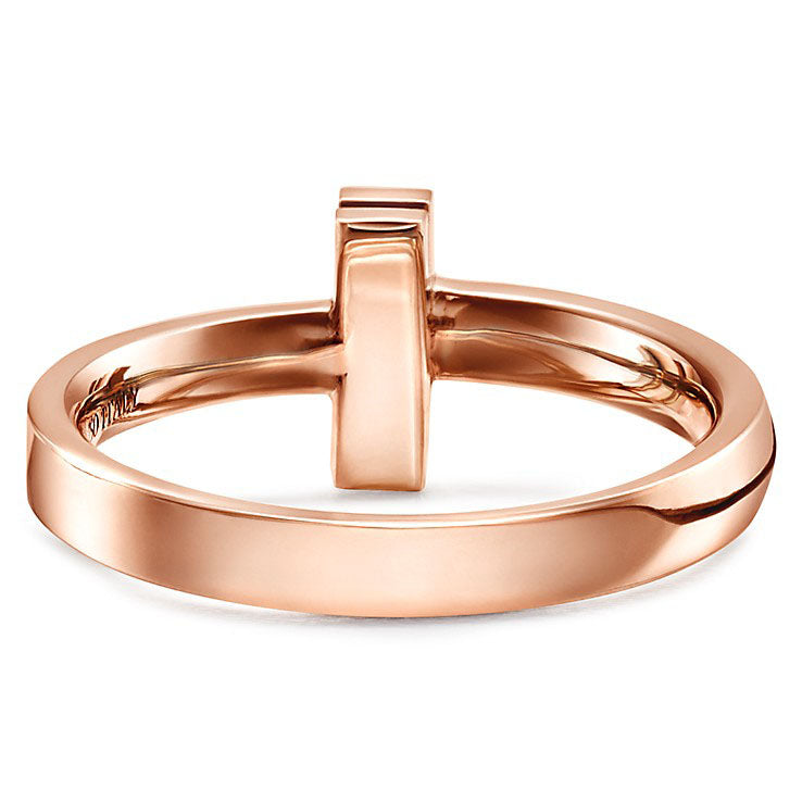 TIF44694275 guest version light gold double layer T-shaped narrow ring 12#