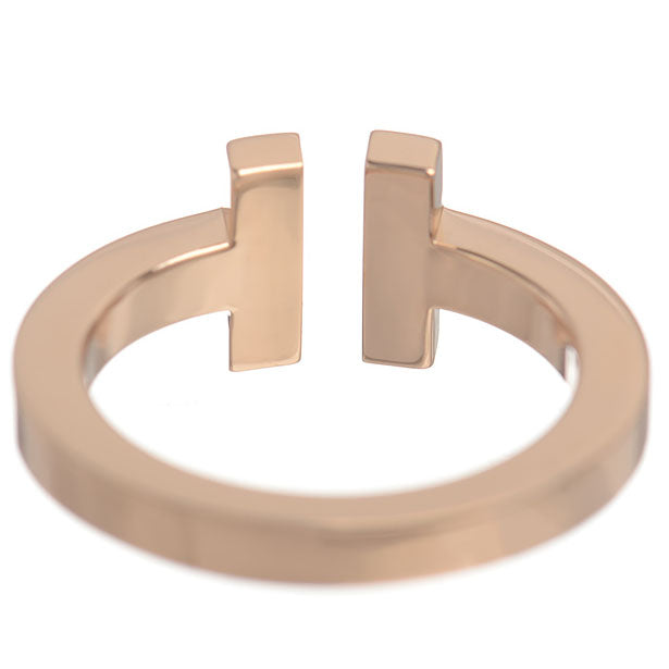 TIF32238828 Light gold square double T-shaped open ring 15#