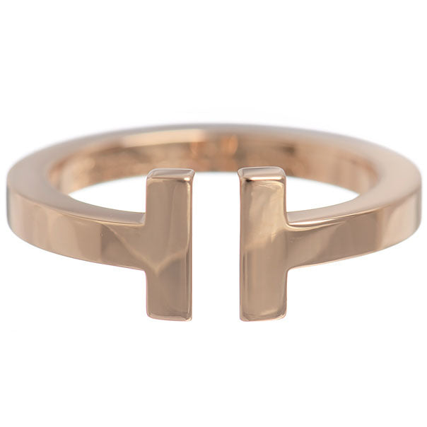 TIF32238828 Light gold square double T-shaped open ring 15#