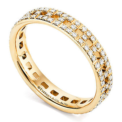 TIF23482230 full diamond T-shaped hollow narrow ring 9#