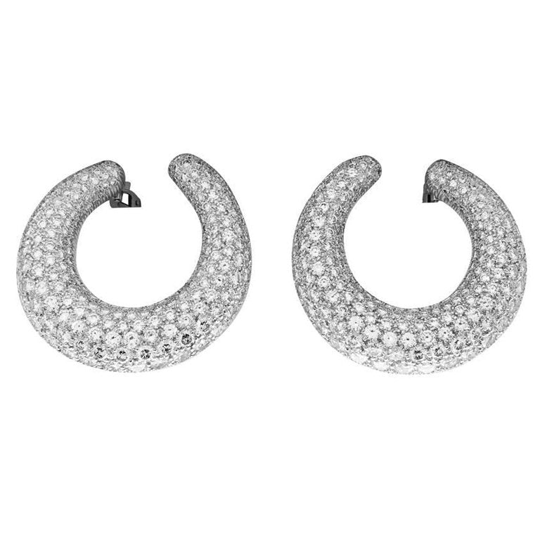 KDY-P4083483 round opening full diamond C-shaped ear clip