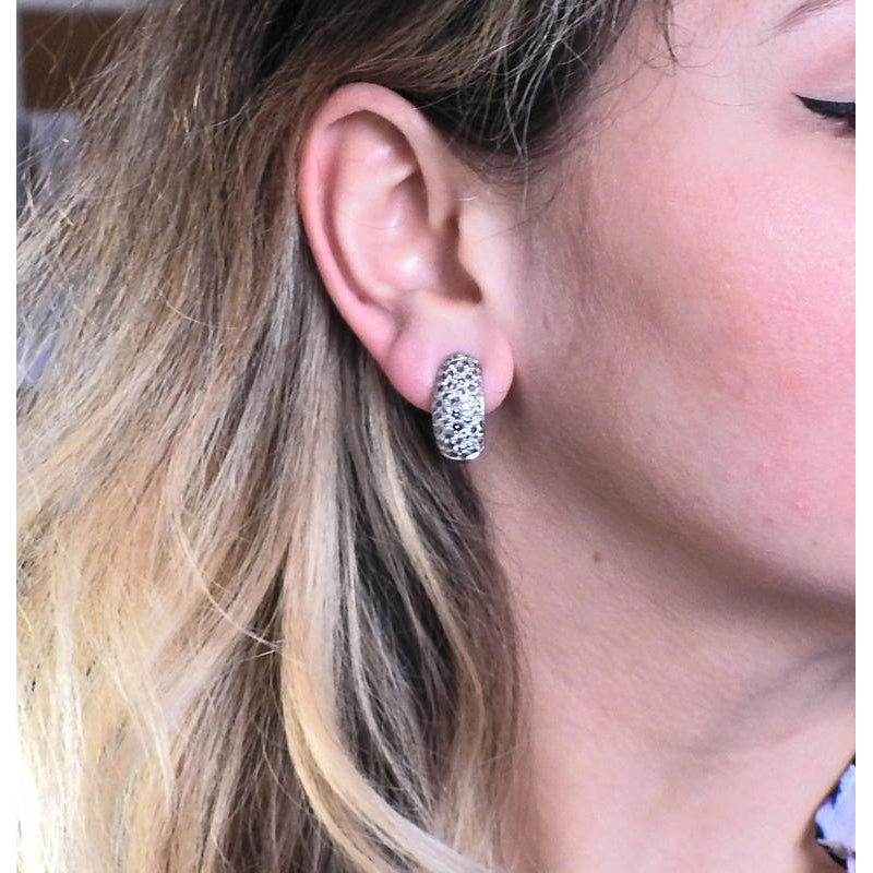 KDY-H86032 dense stone semi-circle earrings