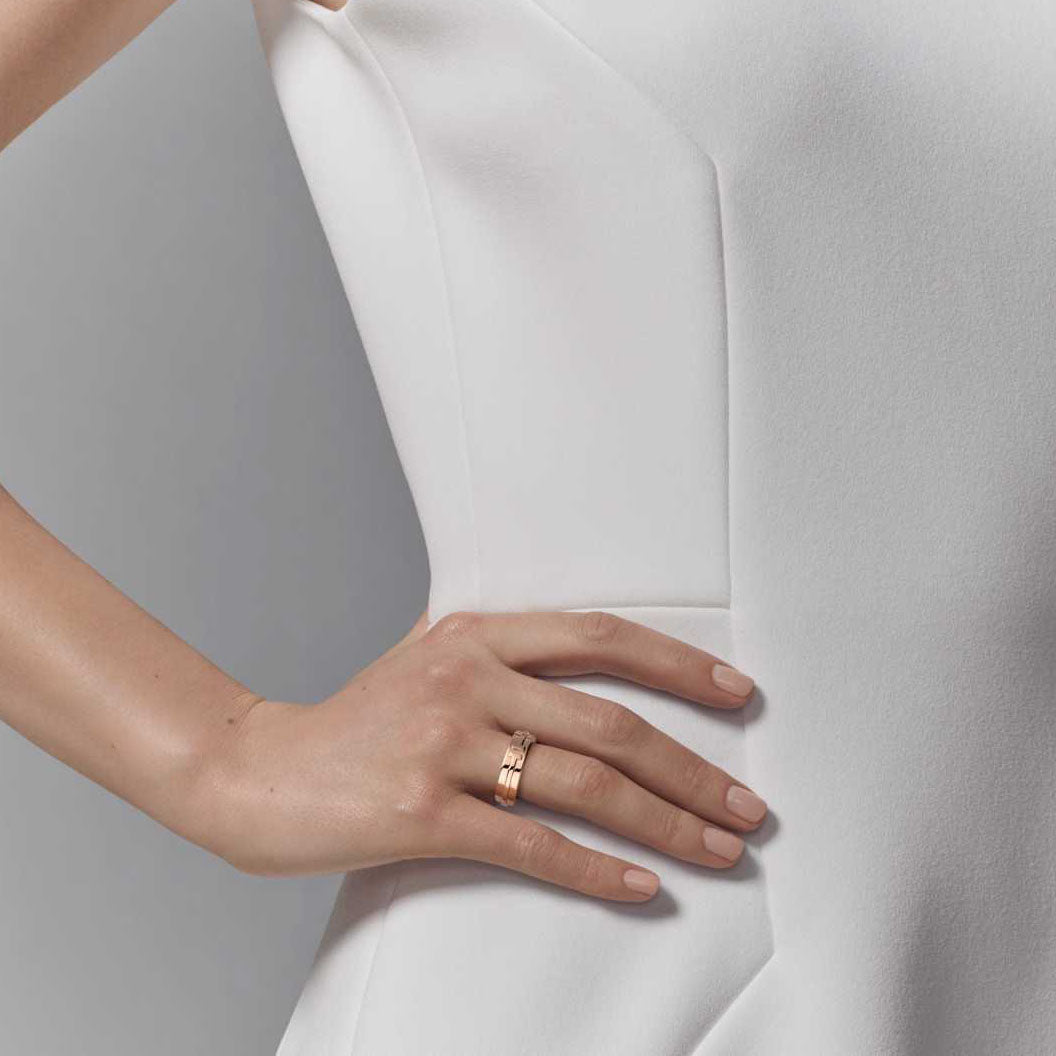 TIF80570782 light gold wide version T-shaped ring 14#