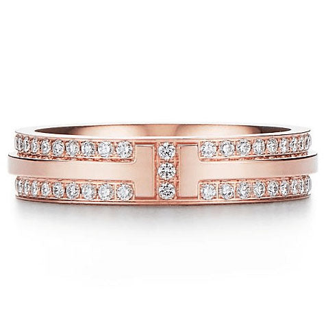 TIF10561529 full diamond narrow T-shaped ring 14#