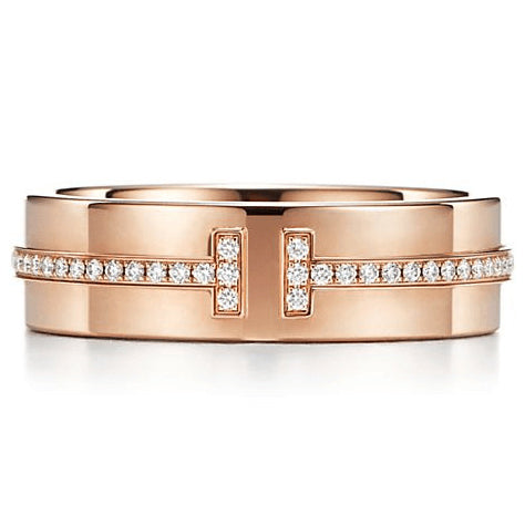 TIF46026734 wide diamond T-shaped ring 14#
