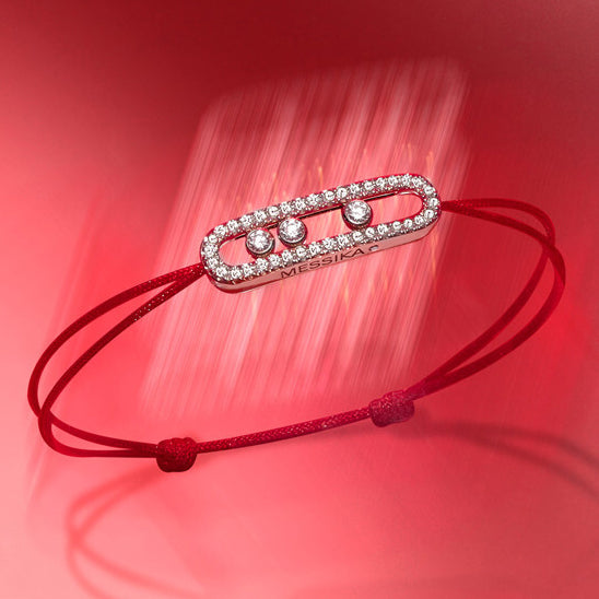 MSK-02778 red rope full diamond activity bracelet