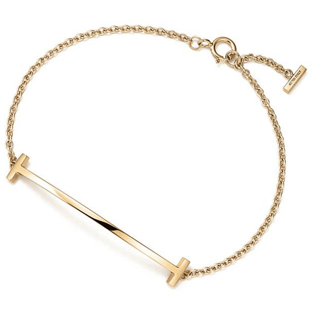 TIF46092168 Smiling T light gold bracelet