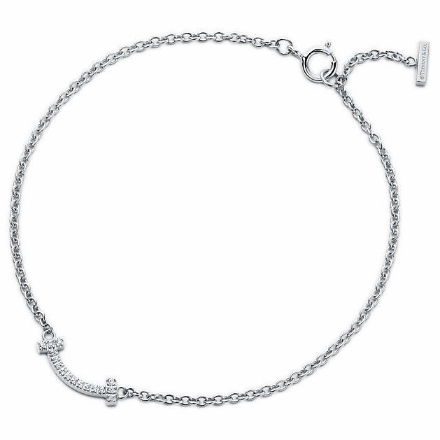 TIF36306399 small smile diamond T-shaped bracelet