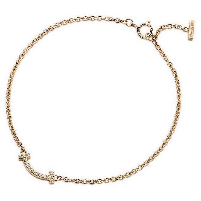 TIF36306399 small smile diamond T-shaped bracelet