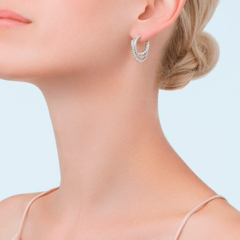 KDY-N8515137 three-ring tiger mouth earrings