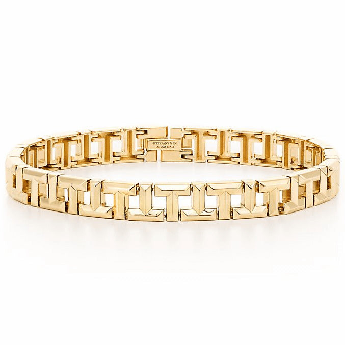 TIF85447209 light gold front and back T-shaped bracelet
