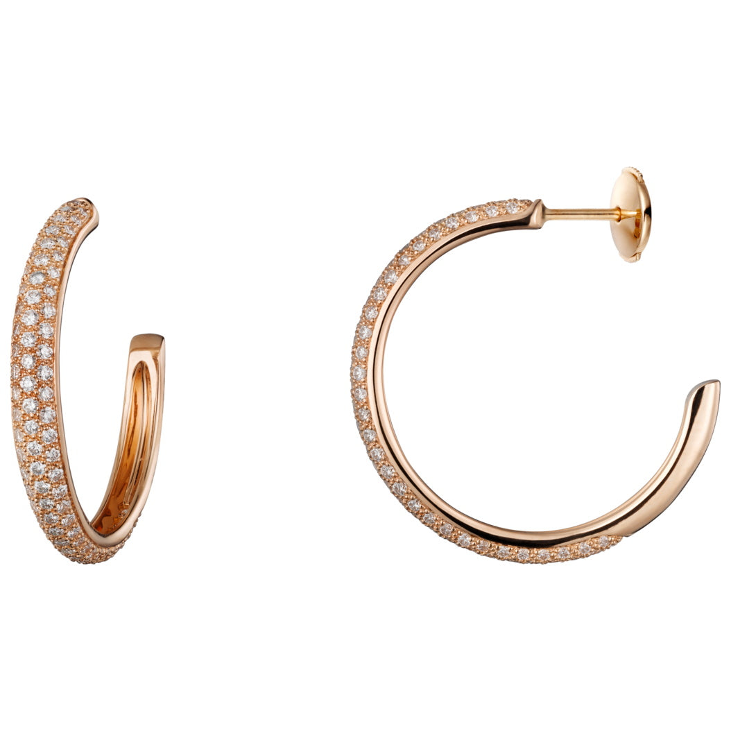 KDY-N8515098 full diamond C-shaped hoop earrings