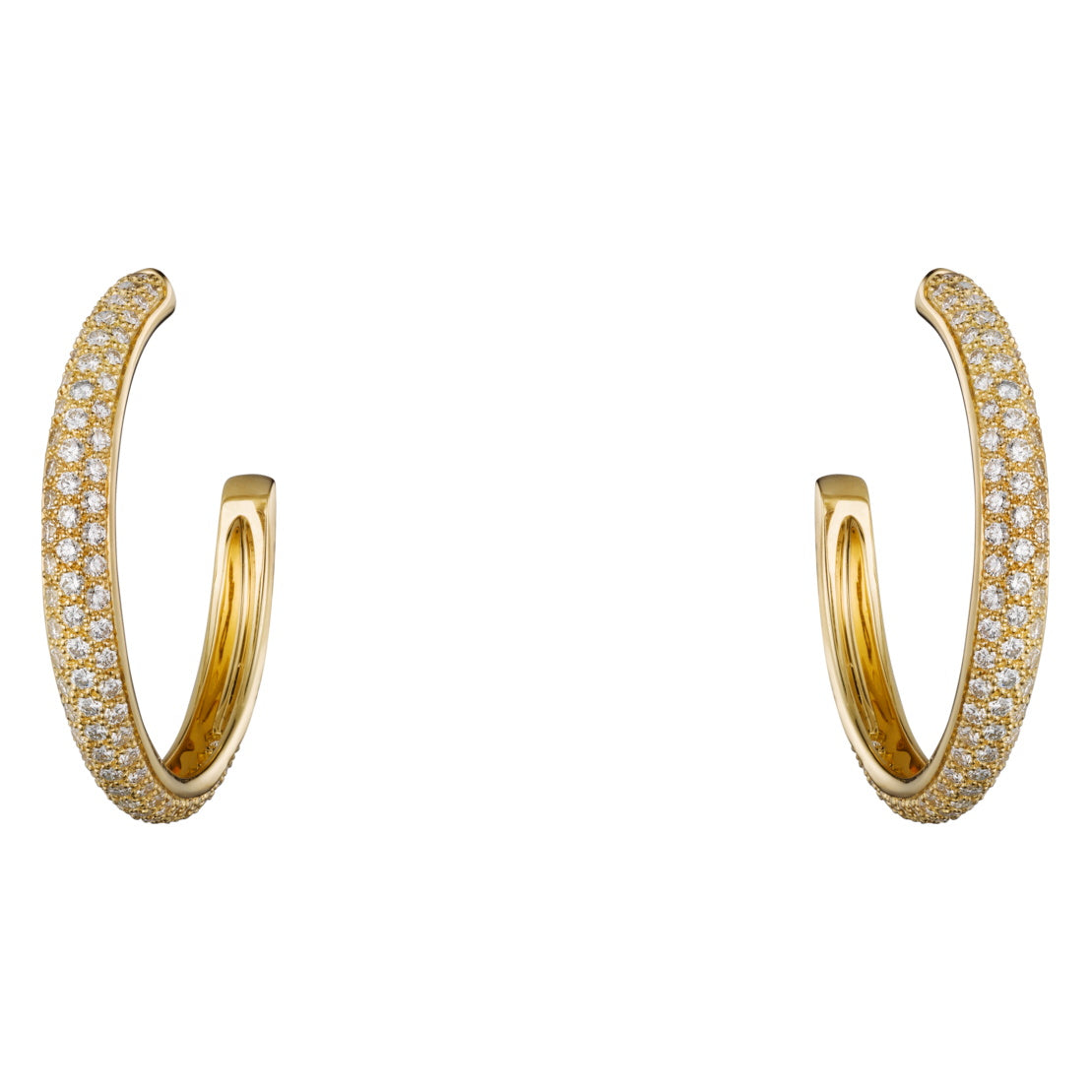 KDY-N8515098 full diamond C-shaped hoop earrings