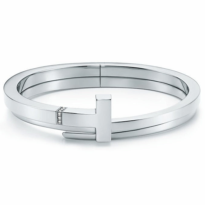 TIF85370100 T-shaped square wrap bracelet with diamonds 18#