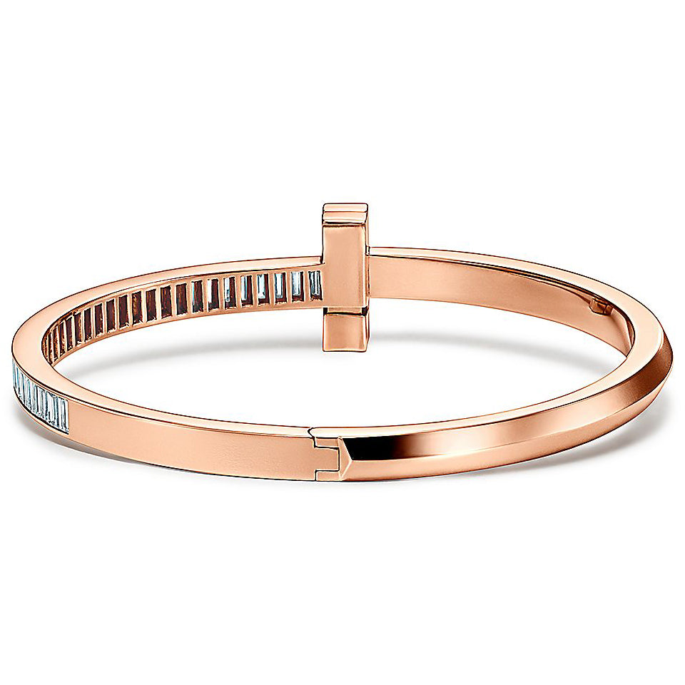 TIF55204589 sword spine T-shaped wide version step square diamond bracelet 18#