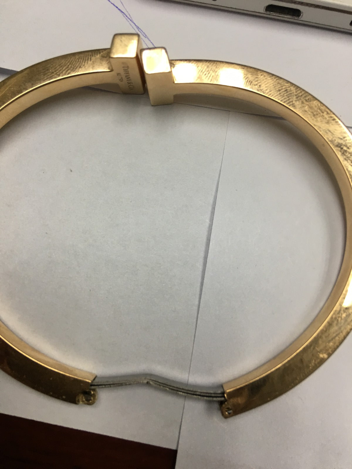 TIF50484927 guest version T-shaped light gold square bracelet 16#