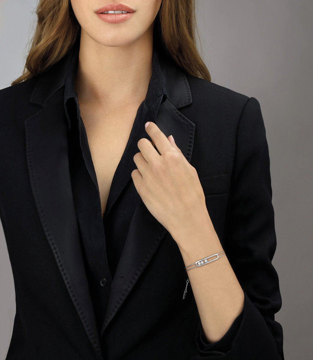 MSK-12347 light gold double line bracelet, activity bracelet