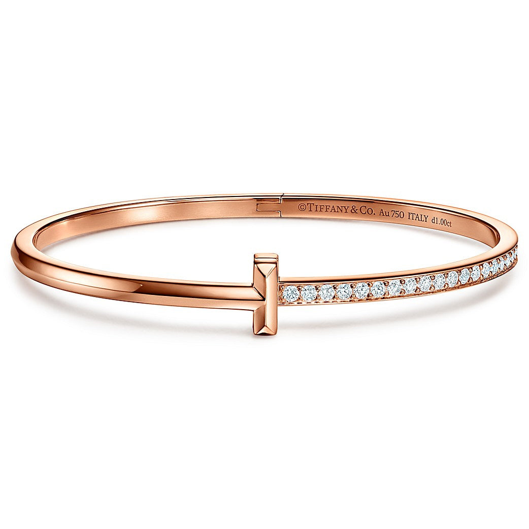 TIF33408905 half diamond sword spine T-shaped narrow bracelet 16#