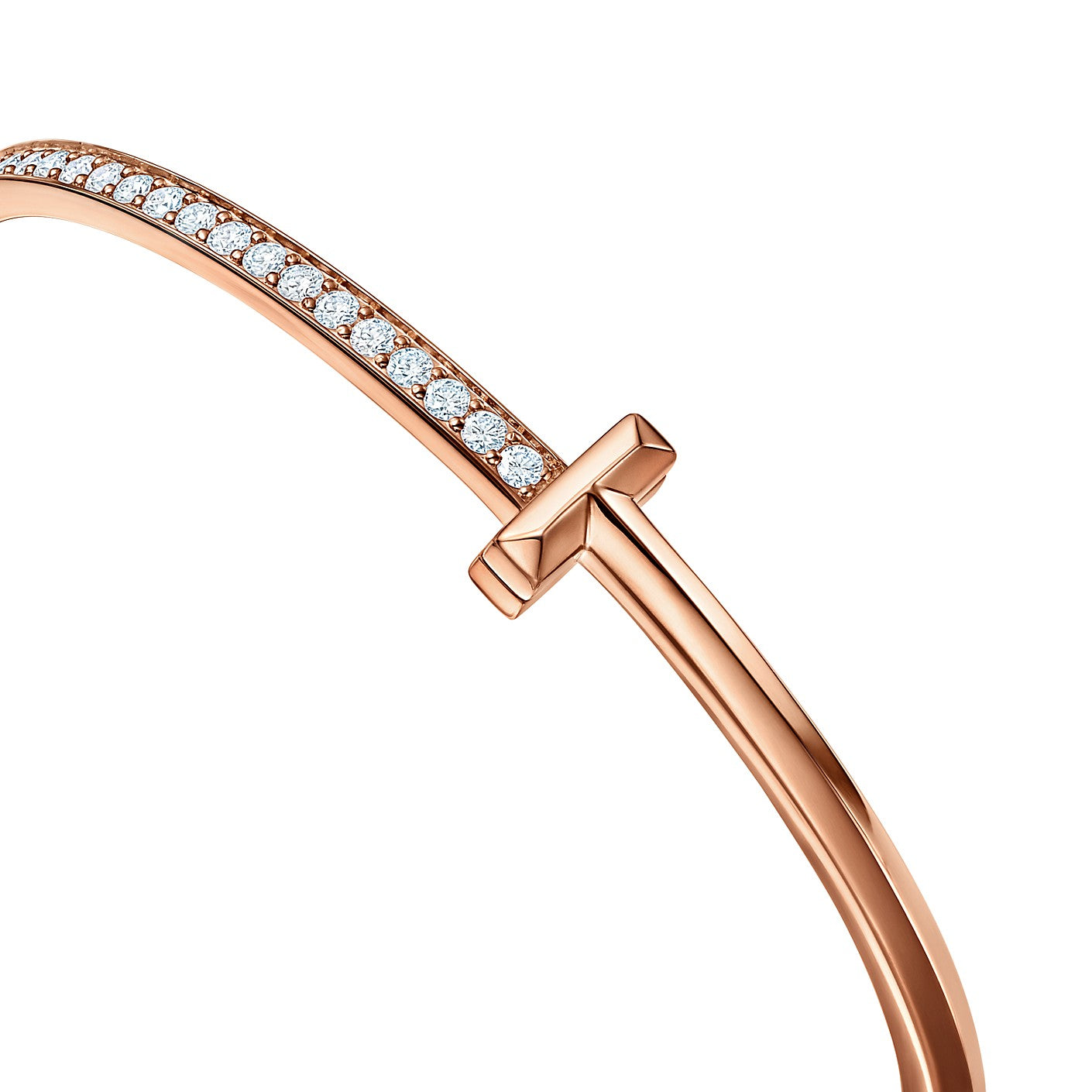 TIF33408905 half diamond sword spine T-shaped narrow bracelet 16#