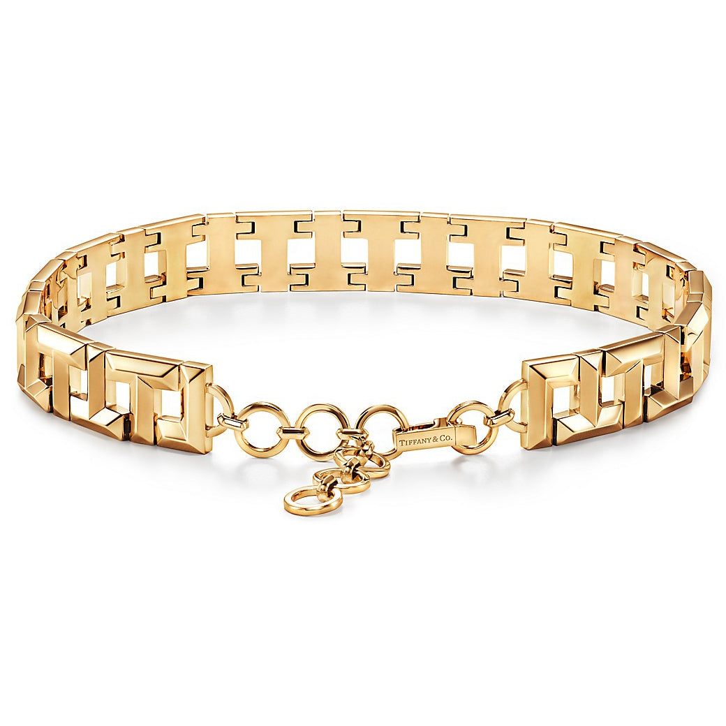 TIF70810205 light gold front and back T-shaped necklace