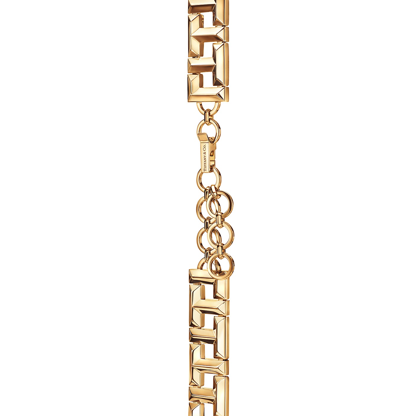 TIF70810205 light gold front and back T-shaped necklace