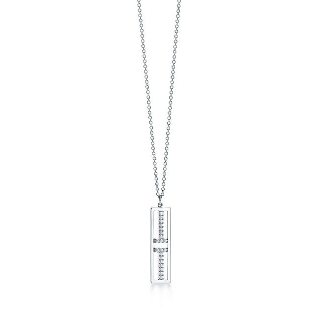 TIF53051018 guest version vertical hollow diamond T-shaped pendant