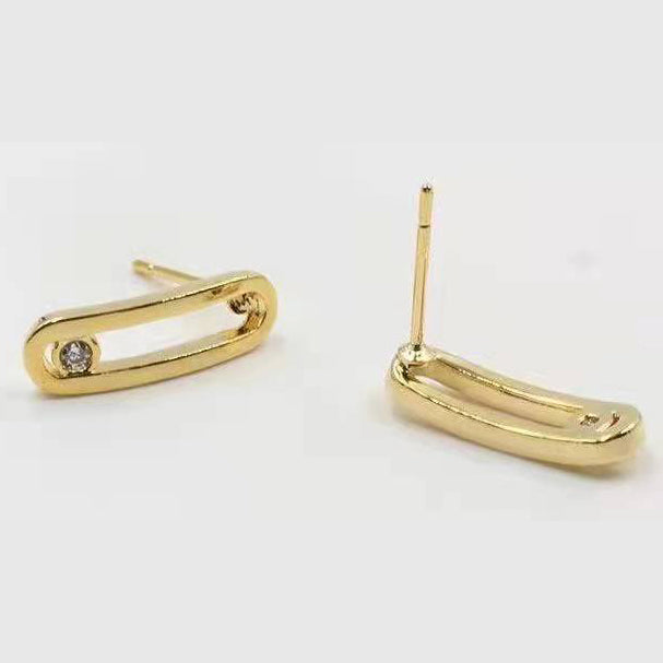 MSK-10029 movable light gold earrings
