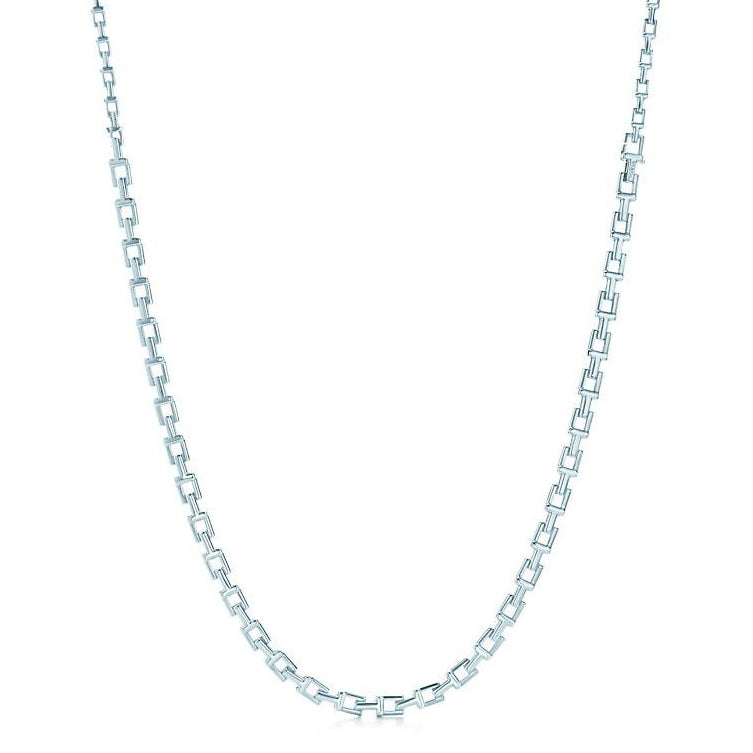 TIF52382195 light gold T-shaped narrow chain necklace