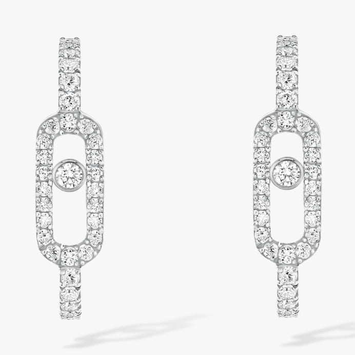 MSK-10007 unilateral movable bezel earrings